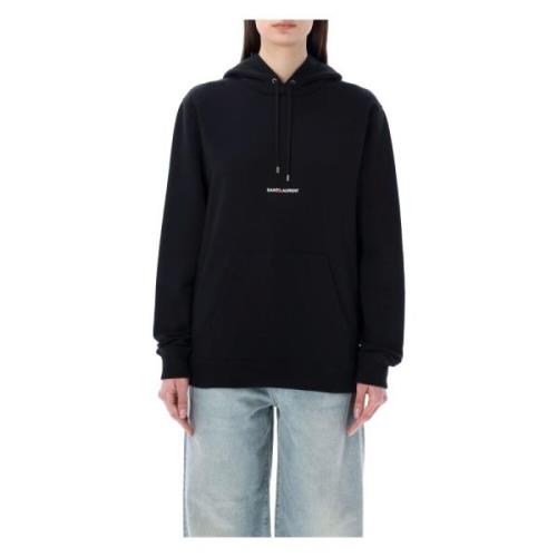 Zwarte Hoodie Gebreide Kleding Saint Laurent , Black , Dames