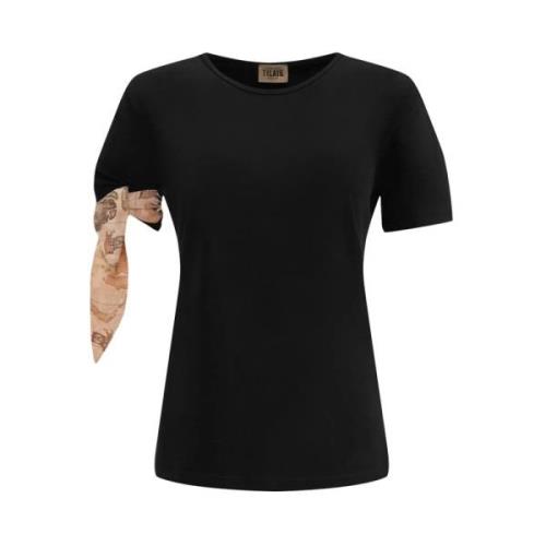 Klassieke Zwarte T-shirt en Polo Alviero Martini 1a Classe , Black , D...