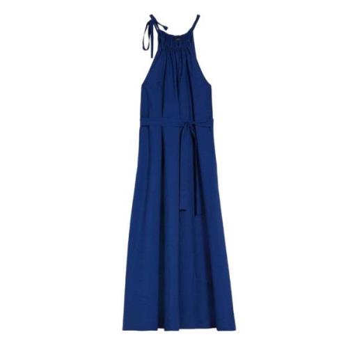 Blauwe Mouwloze Jurk met Geplooide Details Weekend , Blue , Dames