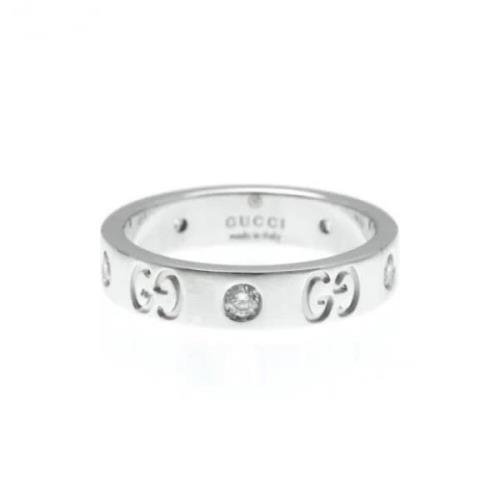 Pre-owned White Gold rings Gucci Vintage , Gray , Dames