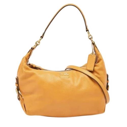 Pre-owned Leather handbags Coach Pre-owned , Orange , Dames