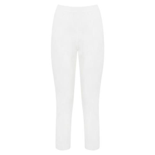 Witte katoenen leggings met elastische taille Liviana Conti , White , ...