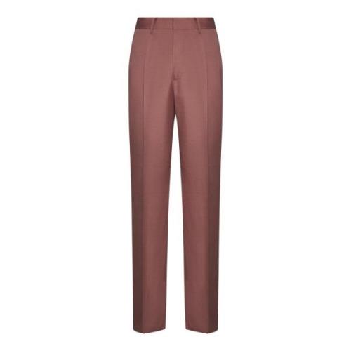 Roze Wijde Pijp Broek met Riem Lardini , Pink , Heren