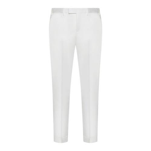 Witte broek met persplooi PT Torino , White , Heren