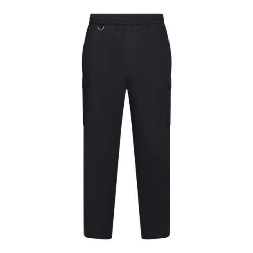 Trekkoord Broek Combinatie Low Brand , Black , Heren