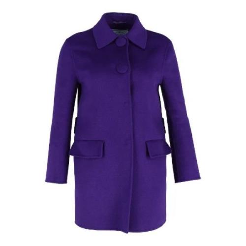 Pre-owned Wool outerwear Prada Vintage , Purple , Dames