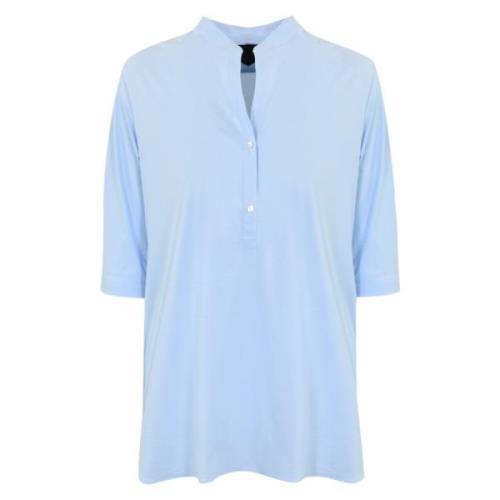 Lichtblauw Shirt Technische Stof Korte Mouw RRD , Blue , Dames