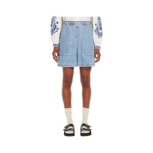 Denim Shorts Elegant Versatile Chic Max Mara Weekend , Blue , Dames