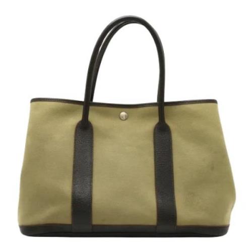 Pre-owned Canvas totes Hermès Vintage , Green , Dames