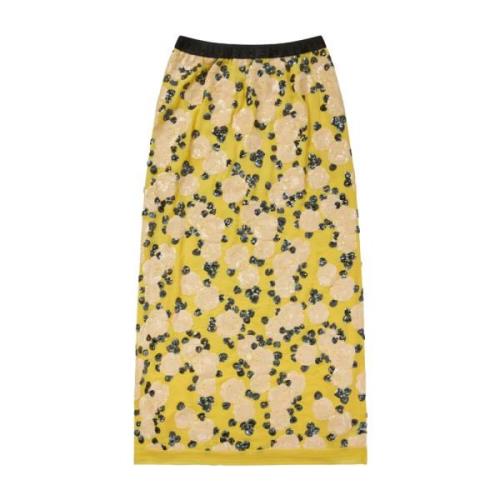 Kleurrijke Elegante Split Rok Munthe , Multicolor , Dames