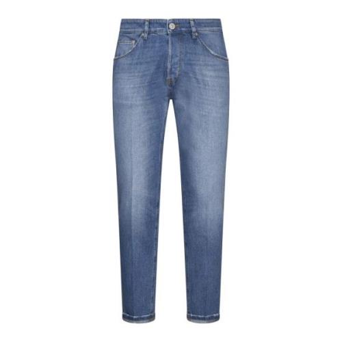 Blauwe Denim Jeans met Distressed Effect PT Torino , Blue , Heren