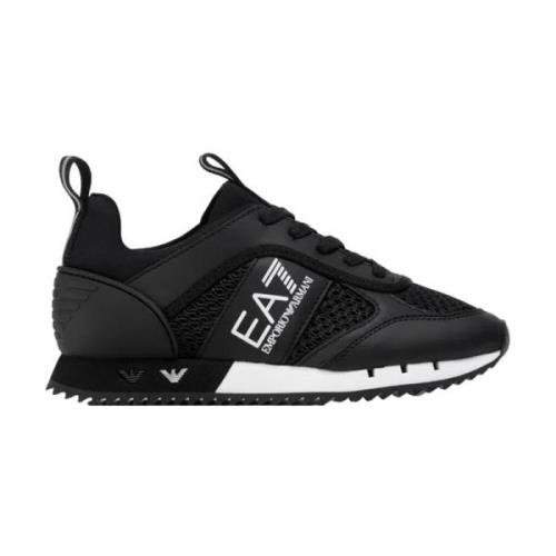 Zwarte Casual Synthetische Sneakers Emporio Armani EA7 , Black , Heren