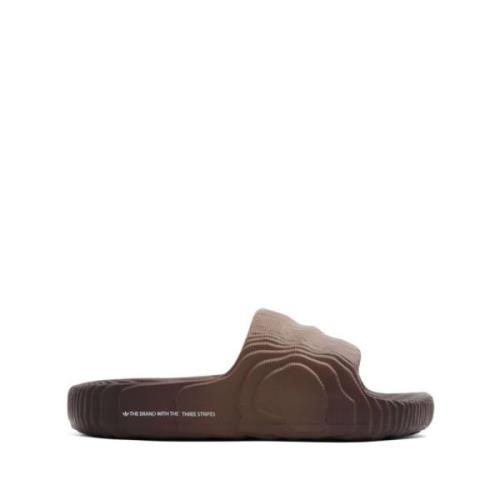 Bruin Schaduw Zwart Slide Sandalen Adidas , Brown , Dames