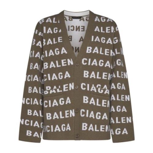 Stijlvolle Sweaters in Wit/Blauw Balenciaga , Multicolor , Dames