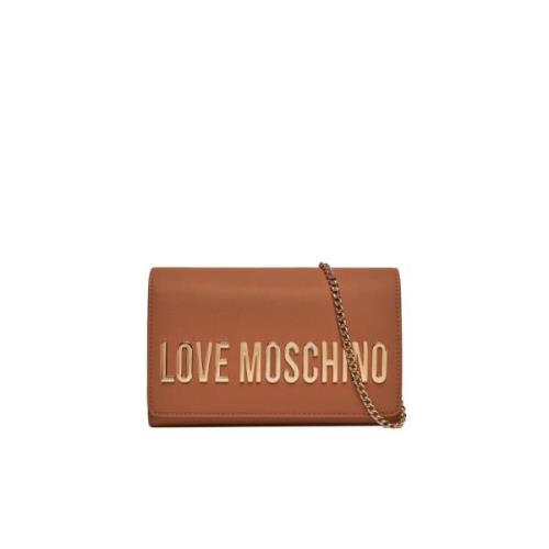 Bruine Schoudertas Stijlvol Ontwerp Moschino , Brown , Dames