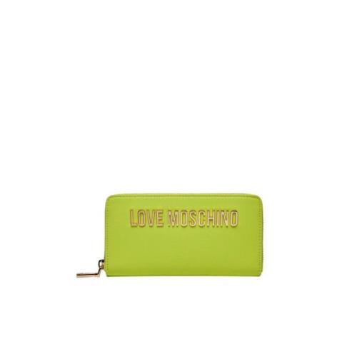 Limoengroene Portemonnee Moschino , Green , Dames