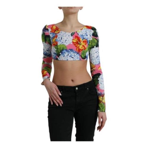 Bloemenprint Crop Top Dolce & Gabbana , Multicolor , Dames