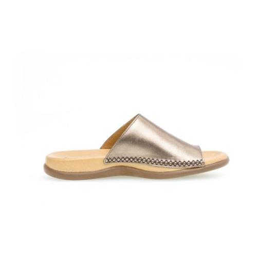 Bronzen Dames Slides Comfort Collectie Gabor , Gray , Dames