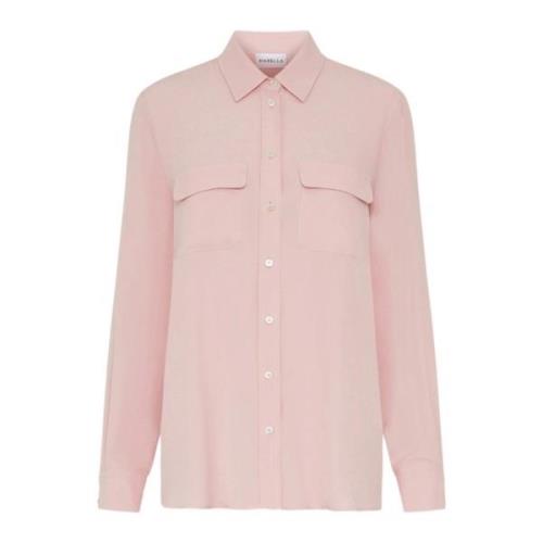 Roze Zijden Crepe Shirt Ferrara Marella , Pink , Dames