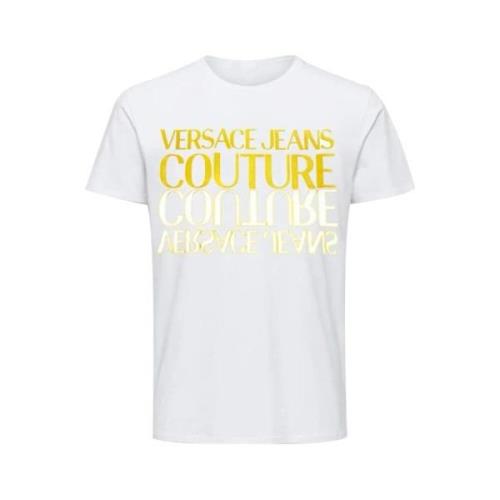 Kleurrijke Trendy T-shirt Versace Jeans Couture , White , Dames