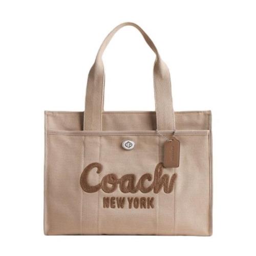 Stijlvolle Cargo Tote Tas Coach , Beige , Dames