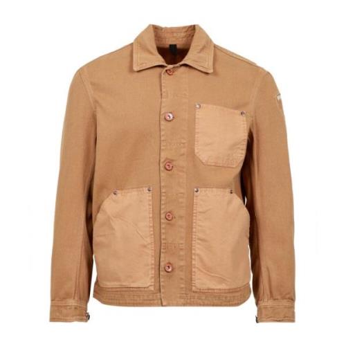 Kameel Nylon Jas met Kraag Blauer , Brown , Heren