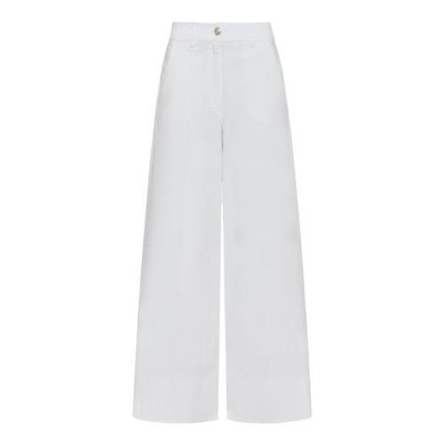 Witte Flared Broek Marella , White , Dames