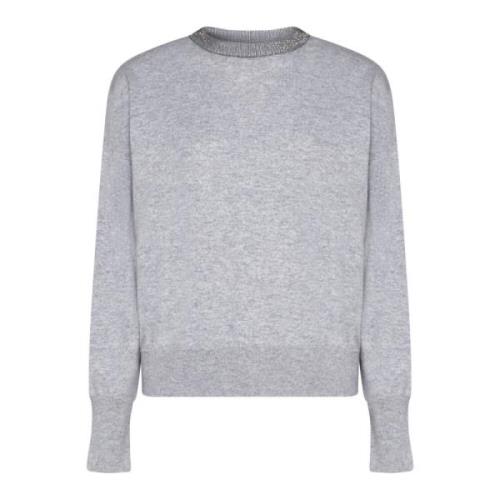 Luxe Truien voor Mannen en Vrouwen Brunello Cucinelli , Gray , Dames