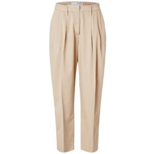 Barrel Pant Selected Femme , Beige , Dames