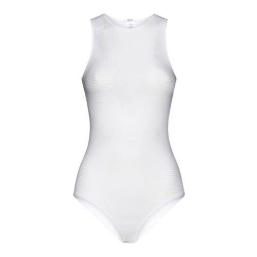 Witte Grid Net Body Top Wolford , White , Dames