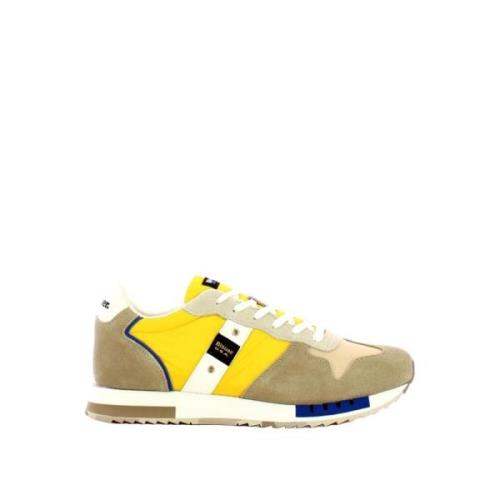 Geel/Beige Sneakers Queen Model Blauer , Multicolor , Heren