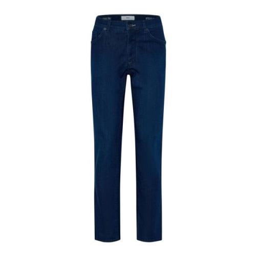 Donkerblauwe Zomer Jeans 5-Pocket Fit Brax , Blue , Heren