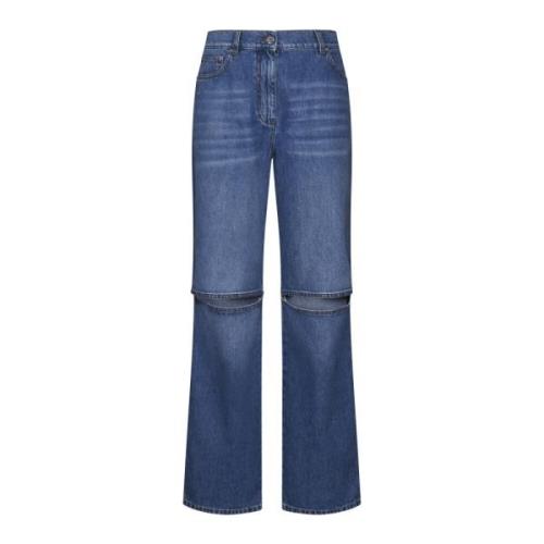 Blauwe Cut Out Bootcut Jeans JW Anderson , Blue , Dames