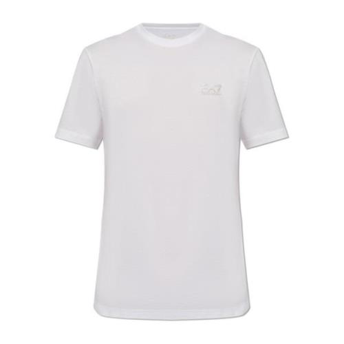 T-shirt met logo Emporio Armani EA7 , White , Heren