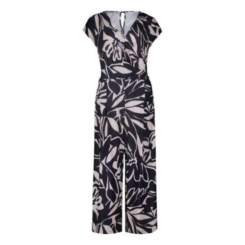 Jumpsuit met Korte Mouwen en Zakken Betty & Co , Multicolor , Dames