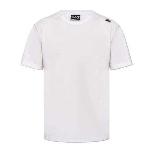 T-shirt met logo Emporio Armani EA7 , White , Heren