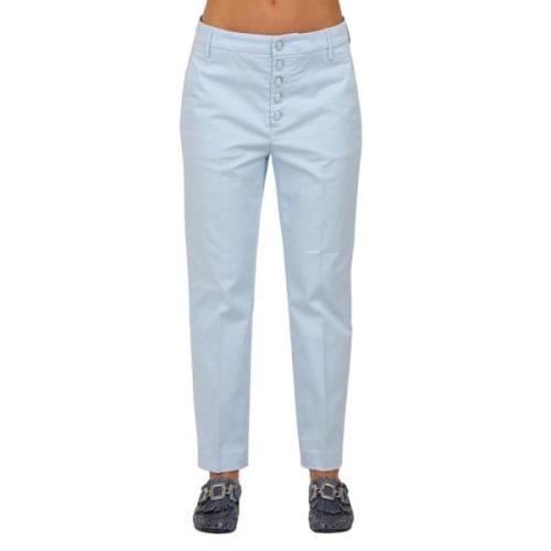 Nima Losse Satijnen Broek Dondup , Blue , Dames