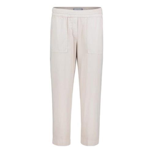 Casual Broek met Opgezette Zakken Betty & Co , Beige , Dames