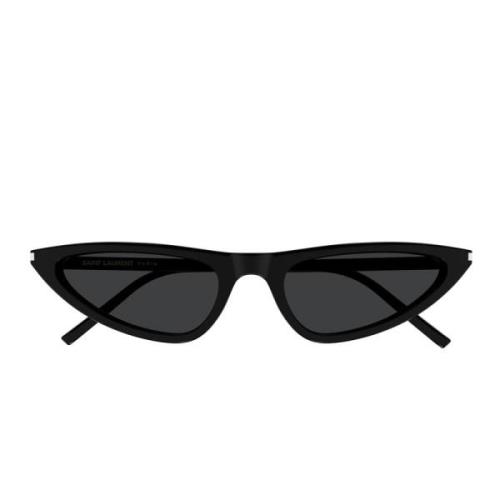 Iconische Zwarte Cat-Eye Zonnebril Saint Laurent , Black , Dames