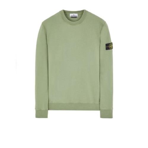 Groene Trui met Ribdetails Stone Island , Green , Heren