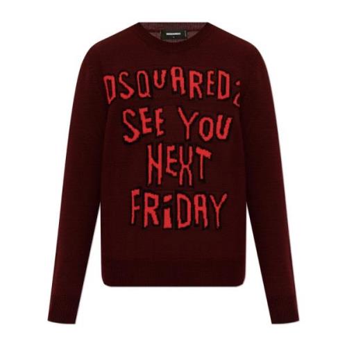 Trui met logo Dsquared2 , Red , Heren