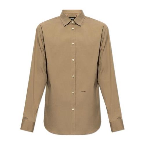 Shirt met logo Dsquared2 , Brown , Heren