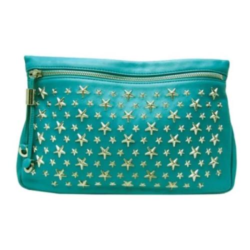 Pre-owned Leather clutches Jimmy Choo Pre-owned , Green , Dames