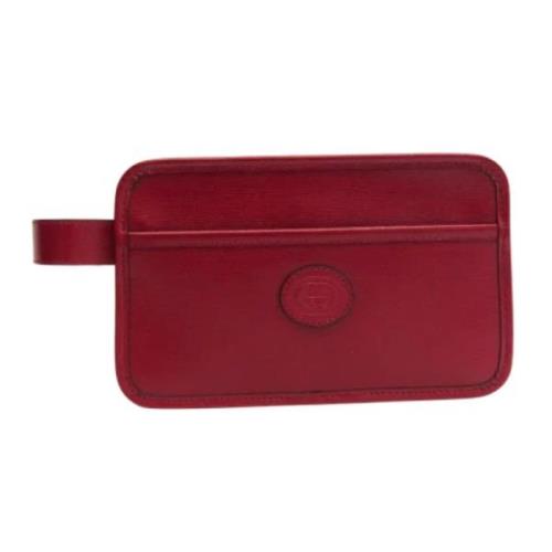 Pre-owned Leather clutches Gucci Vintage , Red , Dames