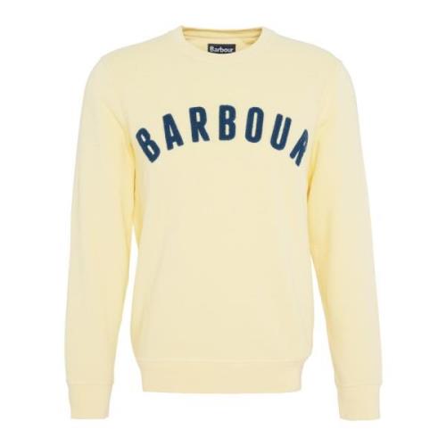 Prep Logo Crew Sweatshirt Heritage Lemon Barbour , Yellow , Heren