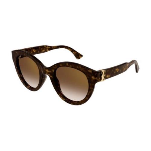 Stijlvolle zonnebril voor modieuze individuen Cartier , Brown , Unisex