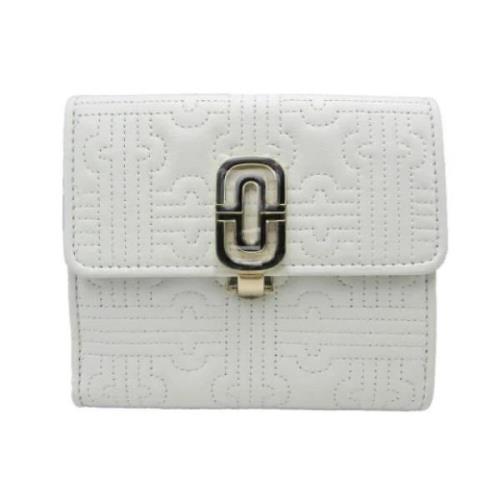 Pre-owned Leather wallets Bvlgari Vintage , White , Dames