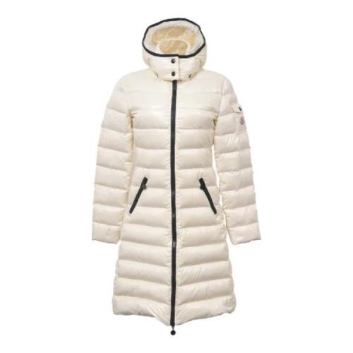 Pre-owned Nylon outerwear Moncler Pre-owned , White , Dames