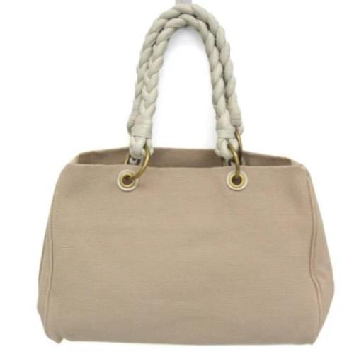 Pre-owned Canvas totes Bottega Veneta Vintage , Beige , Dames