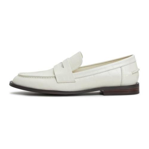 Witte Blokhak Loafers Cesare Gaspari , White , Dames